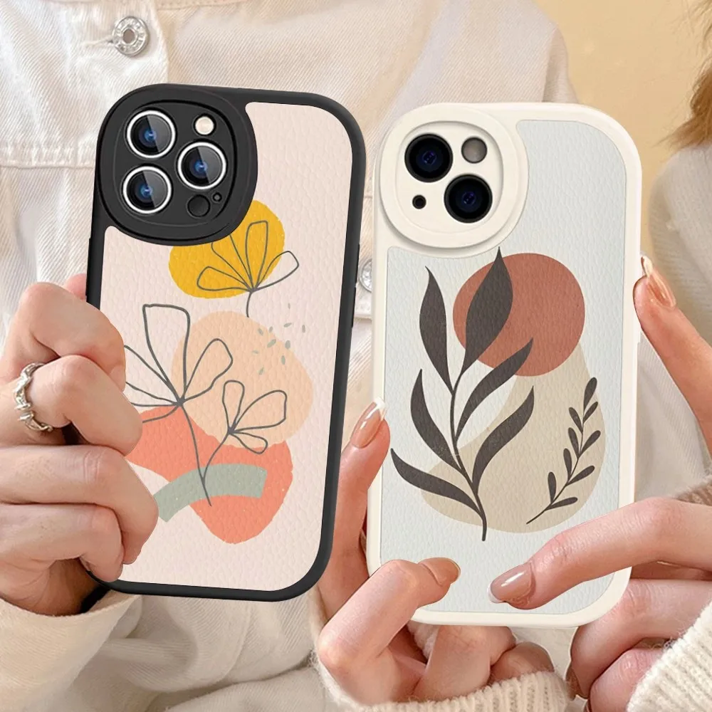Geometric Plant Phone Case Hard Leather For iPhone 14 13 12 Mini 11 14 Pro Max Xs X Xr 7 8 Plus Fundas
Geometric Plant Phone Case Hard Leather For iPhone 14 13 12 Mini 11 14 Pro Max Xs X Xr 7 8 Plus Fundas