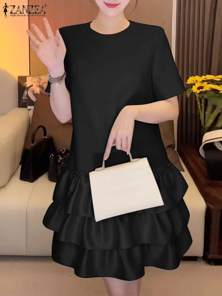 ZANZEA 2024 Elegant Party Tiered Vestidos Women Fashion Dress Summer Korean Ruffles Mini Cake Dresses Vintage Short Sleeve Robe
ZANZEA 2024 Elegant Party Tiered Vestidos Women Fashion Dress Summer Korean Ruffles Mini Cake Dresses Vintage Short Sleeve Robe