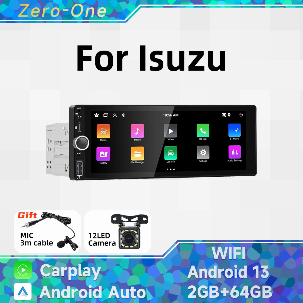 Wireless Carplay Android Auto 1 Din Radio Android Car Multimedia for Isuzu 6.86" IPS Screen Stereo Head Unit Autoradio GPS Wifi
Wireless Carplay Android Auto 1 Din Radio Android Car Multimedia for Isuzu 6.86" IPS Screen Stereo Head Unit Autoradio GPS Wifi