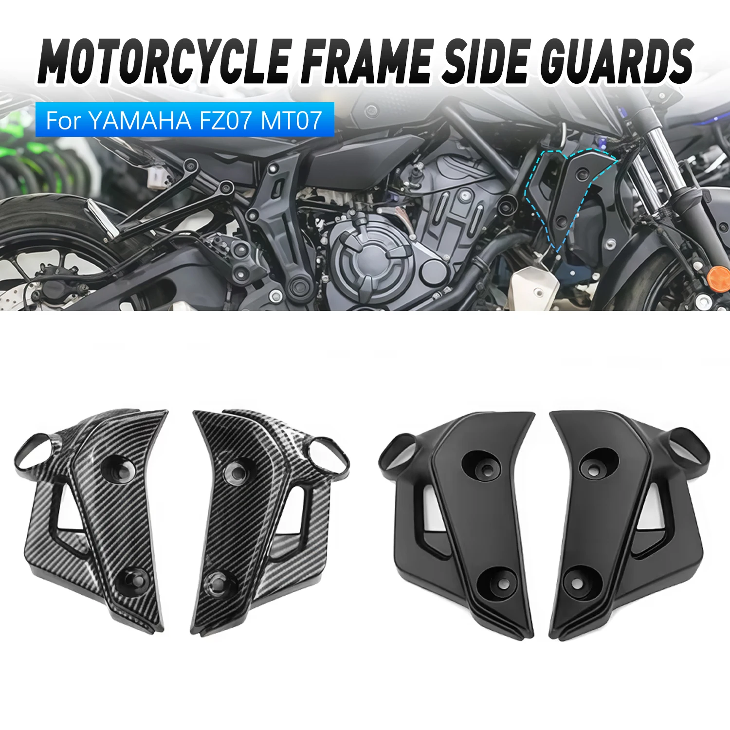 For YAMAHA FZ07 MT07 FZ 07 2021-2024 motorcycle accessories turn signal side panel fairing ABScarbon fiber body decoration kit
For YAMAHA FZ07 MT07 FZ 07 2021-2024 motorcycle accessories turn signal side panel fairing ABScarbon fiber body decoration kit