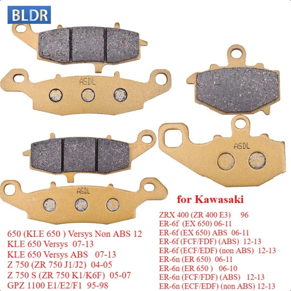 for Kawasaki ZRX 400 ER-6f EX 650 ER-6n ER 650 KLE 650 Z 750 GPZ 1100 Motorcycle Front Rear Brake Pads Z750
for Kawasaki ZRX 400 ER-6f EX 650 ER-6n ER 650 KLE 650 Z 750 GPZ 1100 Motorcycle Front Rear Brake Pads Z750