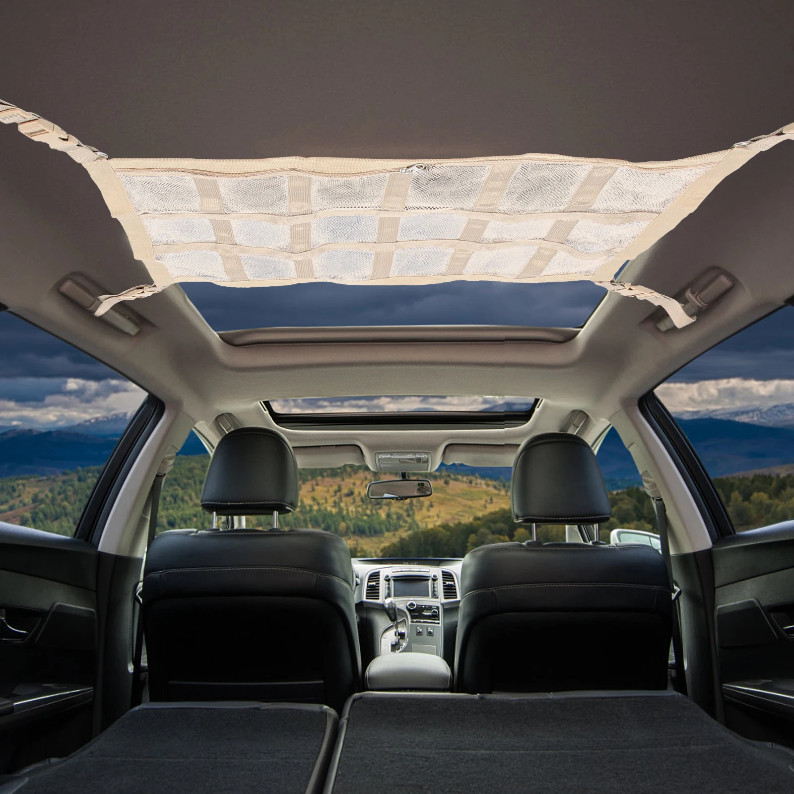 1Pcs Vehicle Ceiling Storage Net Durable Car Cargo Net Roof Organizer for Efficient Packing
1Pcs Vehicle Ceiling Storage Net Durable Car Cargo Net Roof Organizer for Efficient Packing