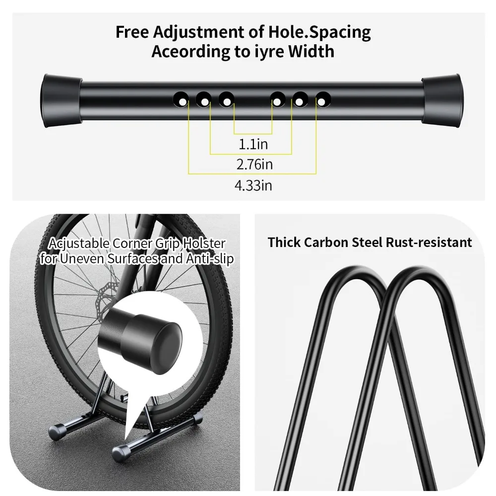 Floor-standing Bike Storage Rack Durable Adjustable Universal Bicycle Carrier Portable Metal Bike Repair Stand
Floor-standing Bike Storage Rack Durable Adjustable Universal Bicycle Carrier Portable Metal Bike Repair Stand
