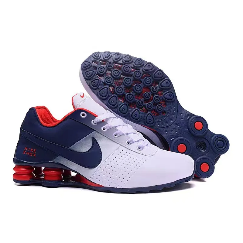 Nike Shox Deliver White Blue Red Men Women Fashion Non-slip Wear-resistant Air Columns Unisex Outdoor Running Shoes
Nike Shox Deliver White Blue Red Men Women Fashion Non-slip Wear-resistant Air Columns Unisex Outdoor Running Shoes