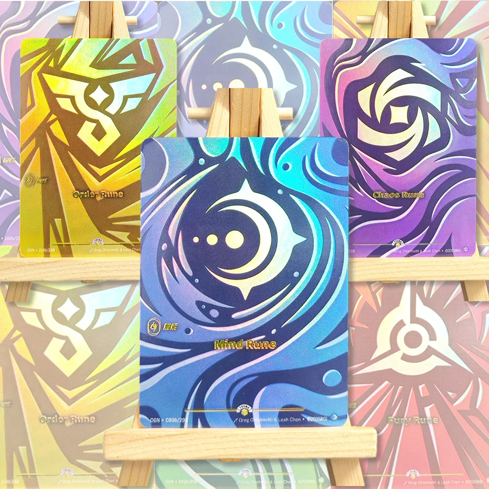 Self Made Card Riftbound League Of Legends English OGN Series Fury Mind Calm Body Order Chaos Rune Game Textured Foil Card
Self Made Card Riftbound League Of Legends English OGN Series Fury Mind Calm Body Order Chaos Rune Game Textured Foil Card