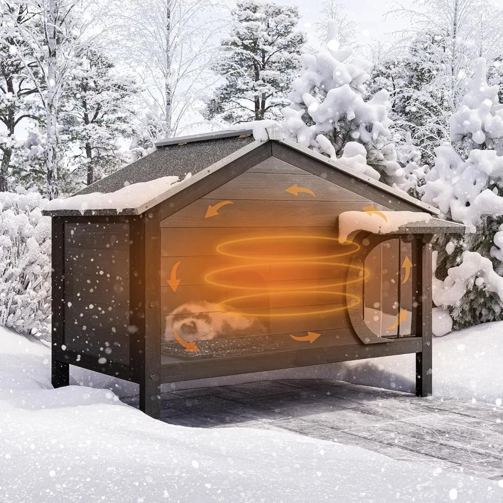 Outdoor Cat House, Insulated Feral Cat Shelter with All-Round Foam, Weatherproof Wooden Cat Kitty Shelter for Winter Outside, w
Outdoor Cat House, Insulated Feral Cat Shelter with All-Round Foam, Weatherproof Wooden Cat Kitty Shelter for Winter Outside, w