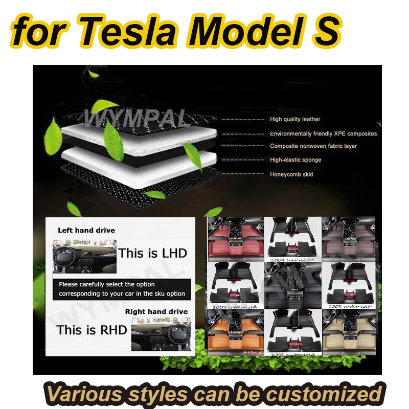 LUXURY For Tesla Model S 2015 2014 Car Floor Mats Carpets Waterproof Leather Custom Auto Styling Car Accessories Interior Covers
LUXURY For Tesla Model S 2015 2014 Car Floor Mats Carpets Waterproof Leather Custom Auto Styling Car Accessories Interior Covers