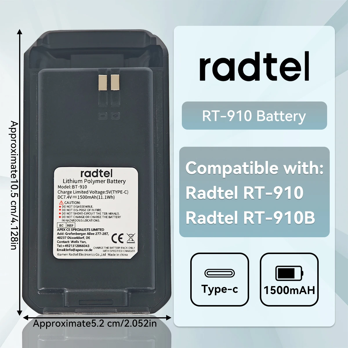 Оригинальный литий-ионный аккумулятор Radtel RT-910 Walkie Talkie 1500 мАч для Radtel RT-910 RT-910B двусторонней любительской радиостанции
Оригинальный литий-ионный аккумулятор Radtel RT-910 Walkie Talkie 1500 мАч для Radtel RT-910 RT-910B двусторонней любительской радиостанции