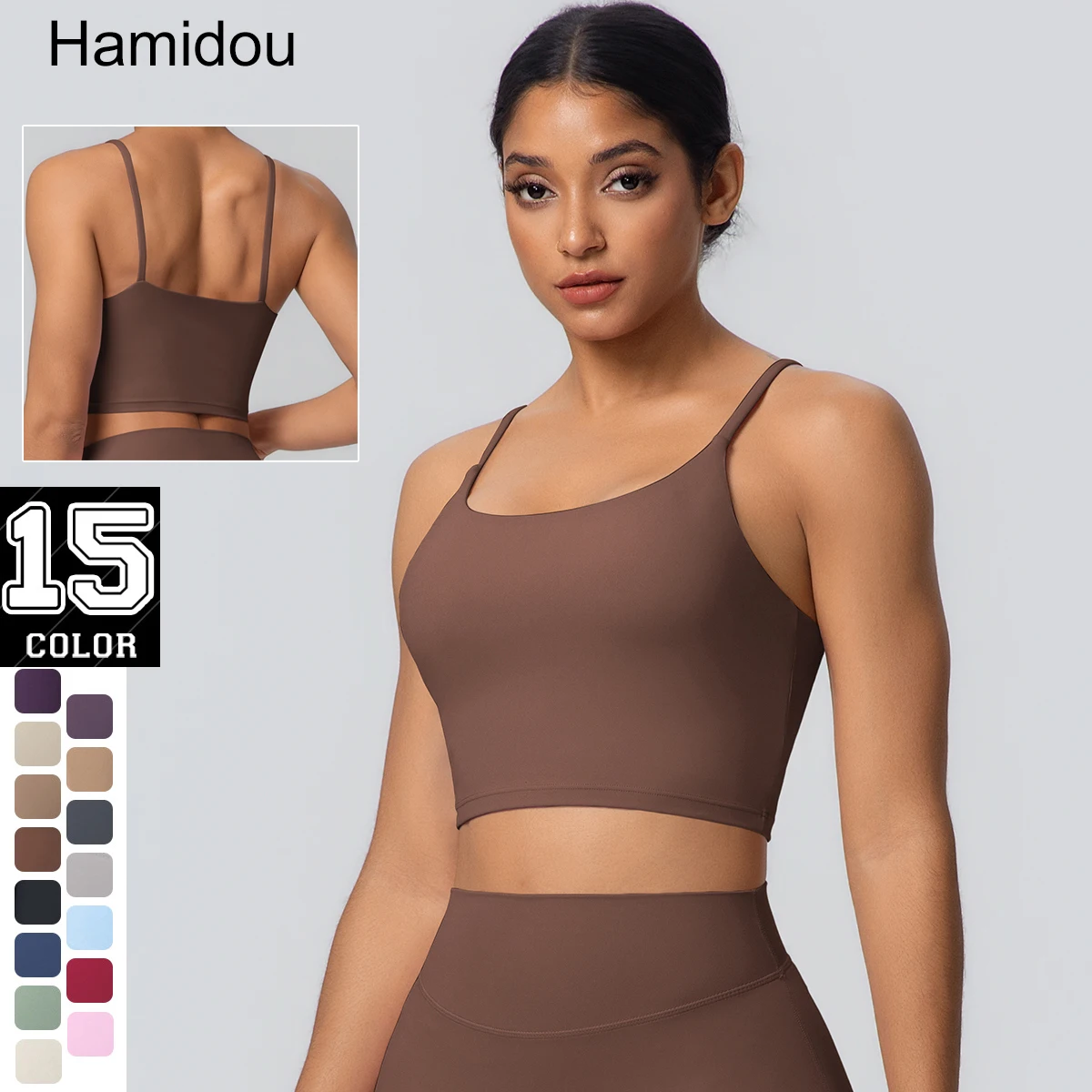 Дышащий красивый топ для йоги Hamidou для женщин, однотонный, амортизирующий, для бега и йоги, с подкладкой для груди, топ-бра для йоги
Дышащий красивый топ для йоги Hamidou для женщин, однотонный, амортизирующий, для бега и йоги, с подкладкой для груди, топ-бра для йоги