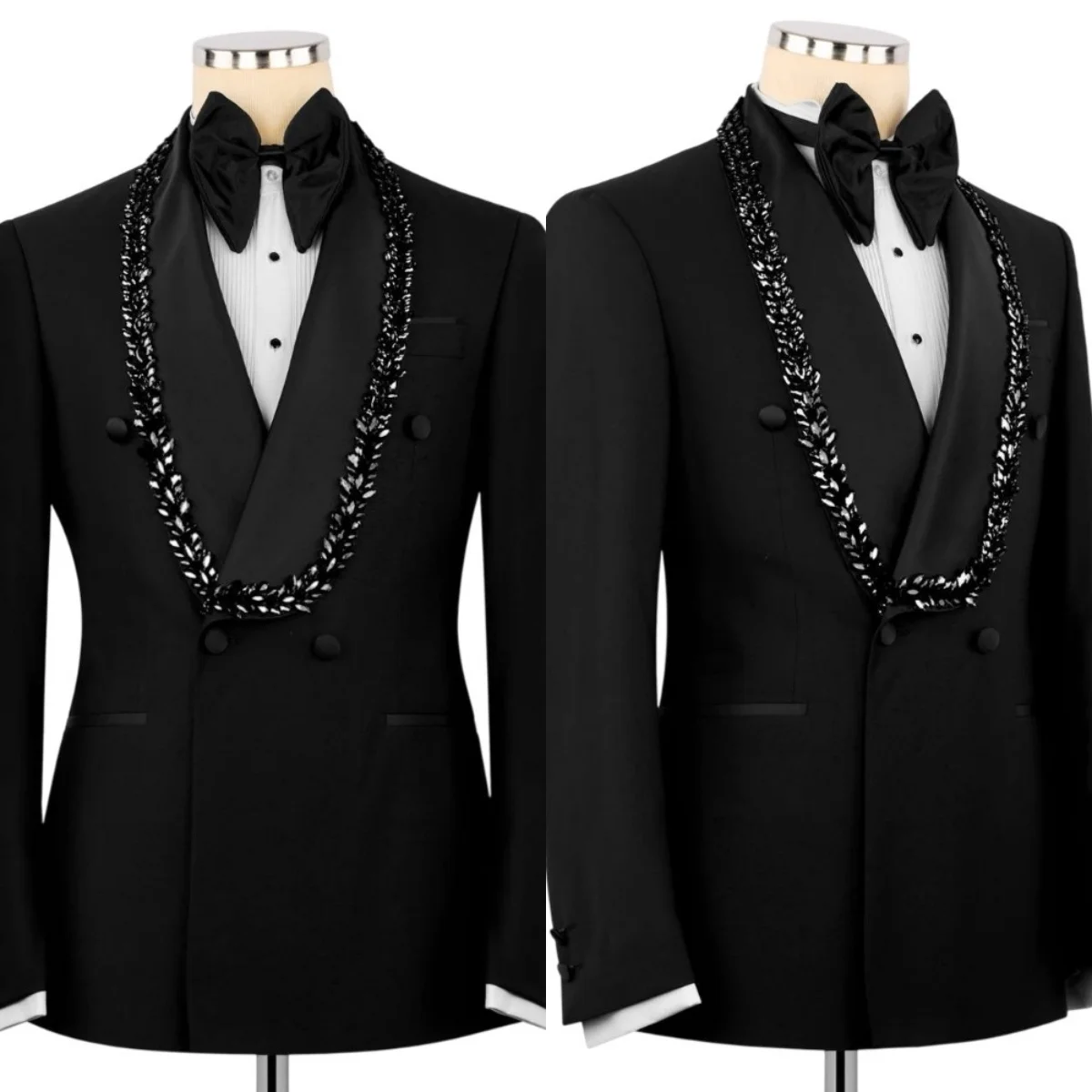 Designer Crystal Men's Wedding Suit Blazers Shawl Lapel Tuxedos Double Breasted Jacket For Male Groom Wear Only Coat Customized
Designer Crystal Men's Wedding Suit Blazers Shawl Lapel Tuxedos Double Breasted Jacket For Male Groom Wear Only Coat Customized