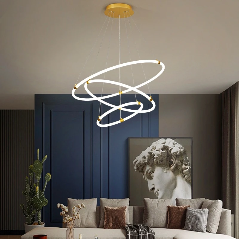 Round Creative Chandeliers For Living Room Modern Home Decor Hanging Lamp Luxury Gold Rings Indoor Lighting Kitchen LED Lights
Round Creative Chandeliers For Living Room Modern Home Decor Hanging Lamp Luxury Gold Rings Indoor Lighting Kitchen LED Lights