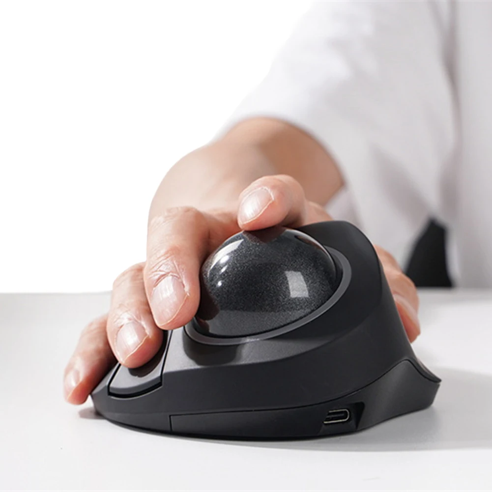 Rollerball Mouse 2.4G & Bluetooth-Compatible 3 Device Connection Ergonomic RGB Rollerball Mouse Computer PC Mice for Windows Mac
Rollerball Mouse 2.4G & Bluetooth-Compatible 3 Device Connection Ergonomic RGB Rollerball Mouse Computer PC Mice for Windows Mac