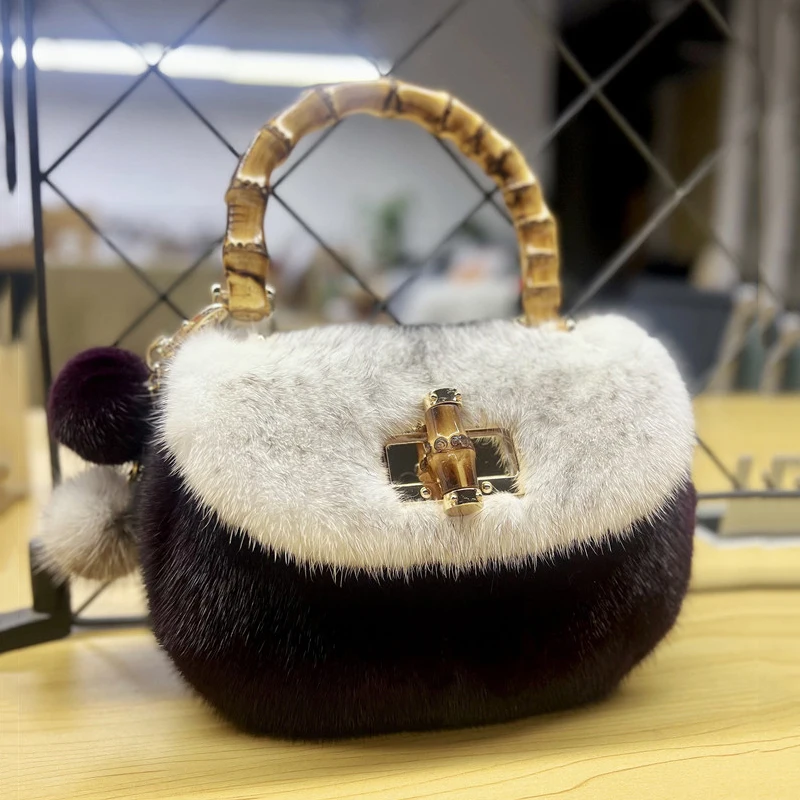 Designer Luxury Bags for Women's Natural Mink Fur Handbag New Fashion Ladies Luxury Shoulder Purse Bag
Designer Luxury Bags for Women's Natural Mink Fur Handbag New Fashion Ladies Luxury Shoulder Purse Bag