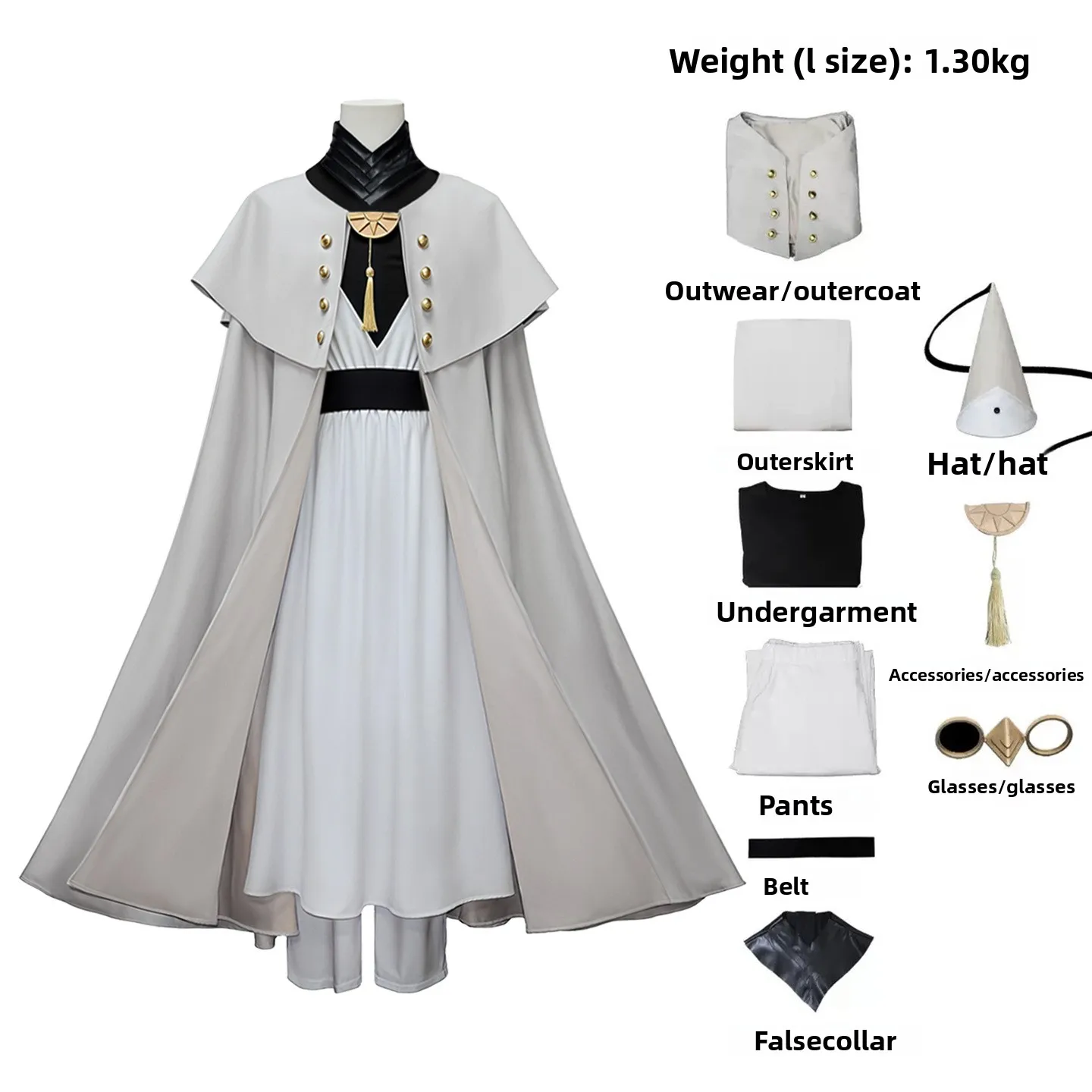 Witch Hat Atelier Qifrey Cosplay Costume Full Set Cloak Tongari Boushi No Atelier Halloween Carnival Party Uniform for Men Women
Witch Hat Atelier Qifrey Cosplay Costume Full Set Cloak Tongari Boushi No Atelier Halloween Carnival Party Uniform for Men Women