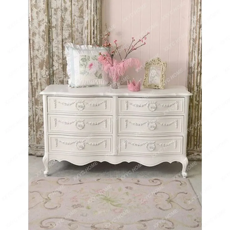 Solid wood carving flower entrance cabinet country bedroom storage cabinet
Solid wood carving flower entrance cabinet country bedroom storage cabinet