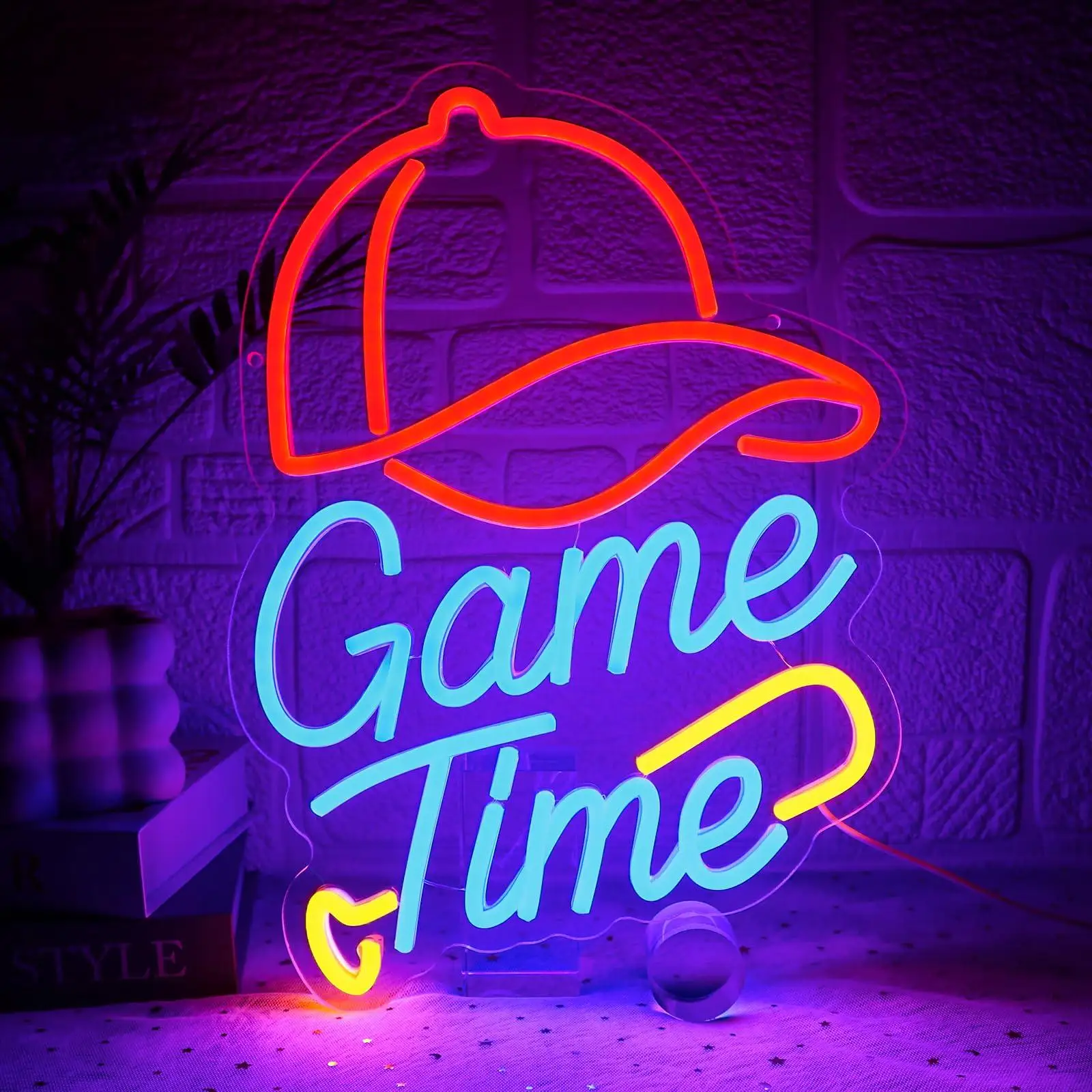 Бейсбольная неоновая вывеска для декора стен с регулируемой яркостью Game Time Led Sign для спальни Бейсбольная бита Бейсбольный клуб Игровая комната Man Cave Bar Club
Бейсбольная неоновая вывеска для декора стен с регулируемой яркостью Game Time Led Sign для спальни Бейсбольная бита Бейсбольный клуб Игровая комната Man Cave Bar Club