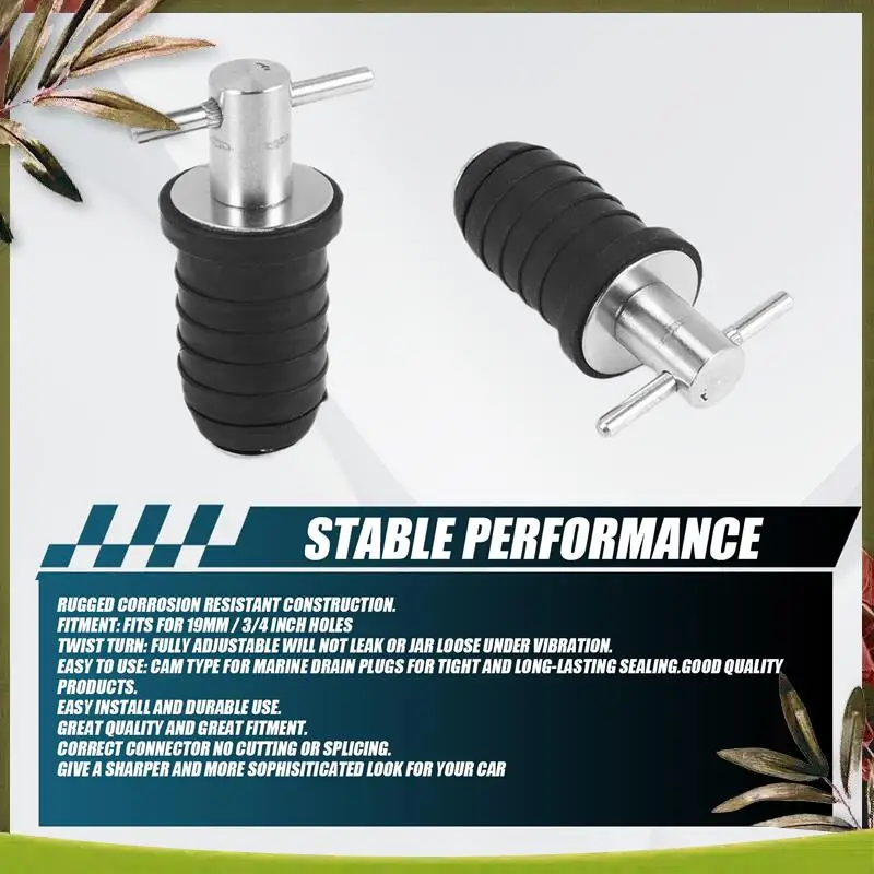 Portable Marine Boat Drain Plug T-Handle Screw Adjustable Rubber Deck Drain Plug
Portable Marine Boat Drain Plug T-Handle Screw Adjustable Rubber Deck Drain Plug