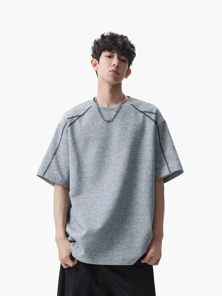 Deconstructed Contrast Stitching ort Sve T-irt Men's Summer Heavyweight Casual Sport f Sve Top Comfortable Cotto...
Deconstructed Contrast Stitching ort Sve T-irt Men's Summer Heavyweight Casual Sport f Sve Top Comfortable Cotto...