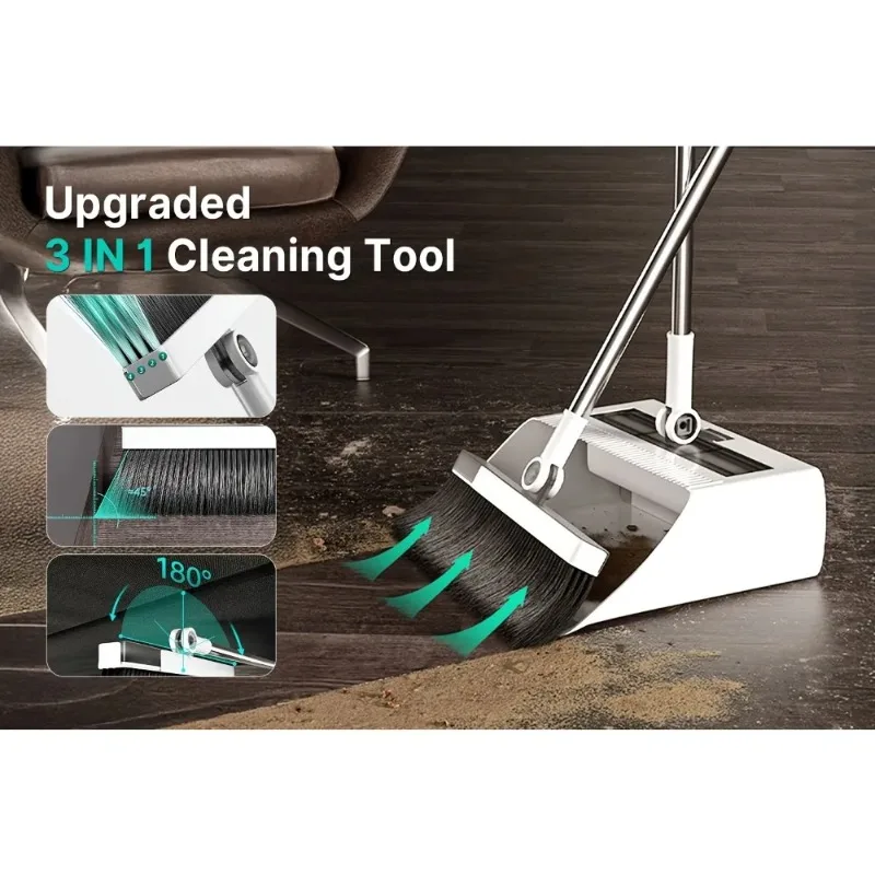 New Best Seller Upgraded 4 in 1 Broom Dustpan Set Hidden Squeegee Floor Brush for Glass Grease Stain Cleaning Home Office Use
New Best Seller Upgraded 4 in 1 Broom Dustpan Set Hidden Squeegee Floor Brush for Glass Grease Stain Cleaning Home Office Use