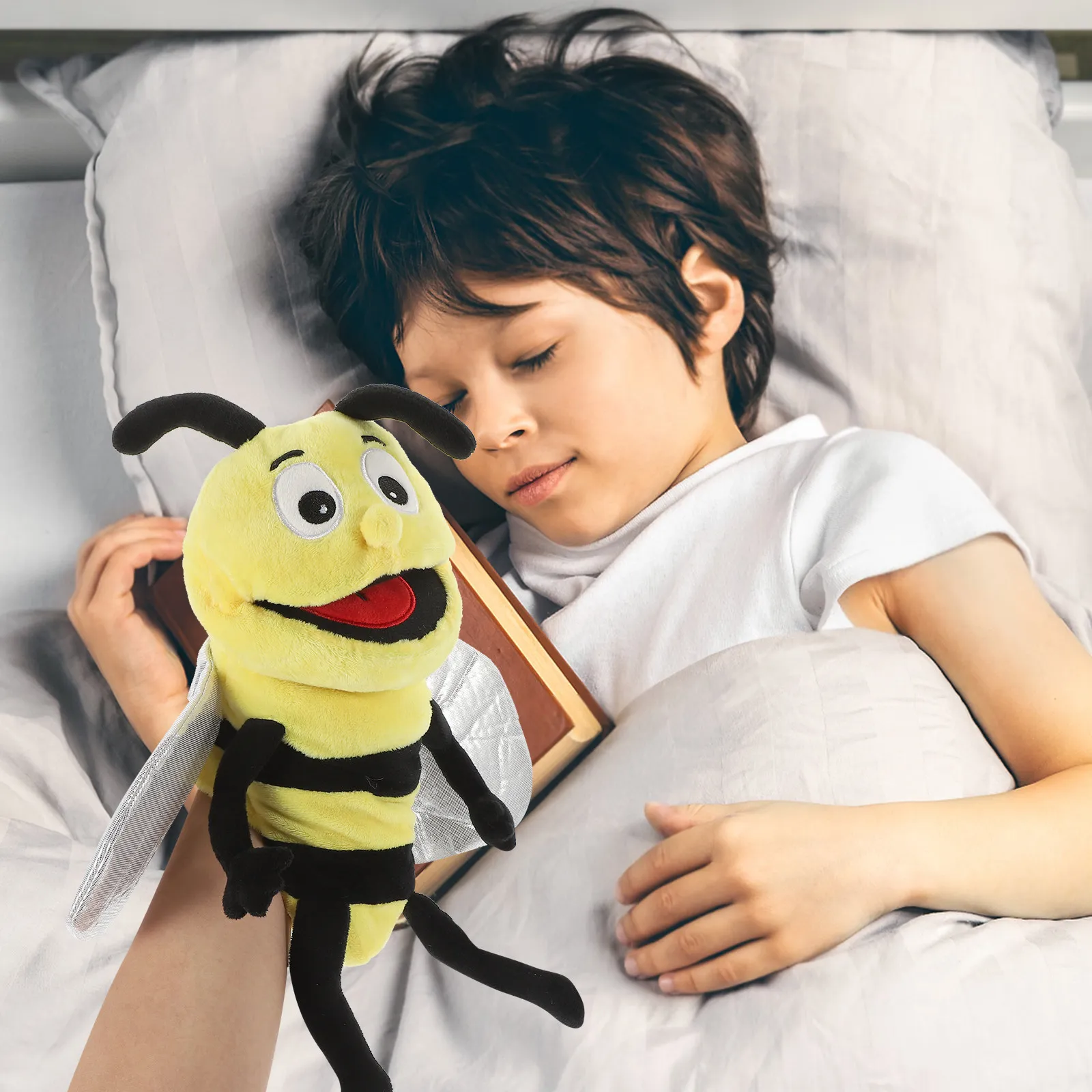 Cute Bee Hand Puppet Stuffed Animal for Bedtime Stories Parent Child Interaction Enhances Vocabulary Fine Motor Skills Soft
Cute Bee Hand Puppet Stuffed Animal for Bedtime Stories Parent Child Interaction Enhances Vocabulary Fine Motor Skills Soft