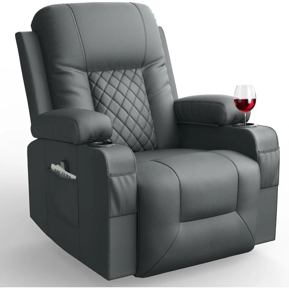Ergonomic Massage Rocker Chair with Heated Swivel Recliner for Adults - 360° Gray Lounge Seat
Ergonomic Massage Rocker Chair with Heated Swivel Recliner for Adults - 360° Gray Lounge Seat