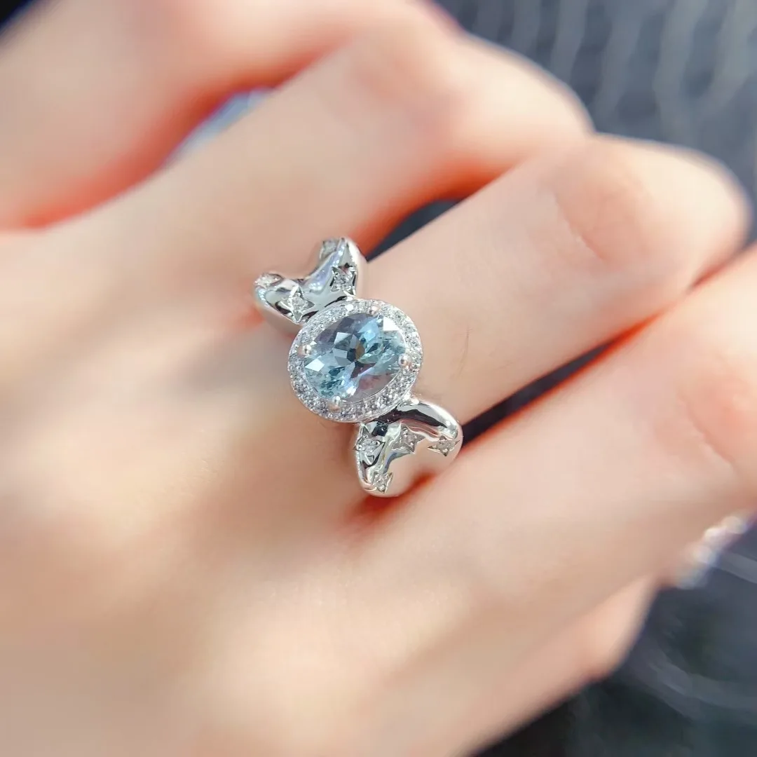 KJJEAXCMY High End Women's Ring Natural Aquamarine S925 Silver with Electroplating Boasting High Clarity Full Brilliance
KJJEAXCMY High End Women's Ring Natural Aquamarine S925 Silver with Electroplating Boasting High Clarity Full Brilliance