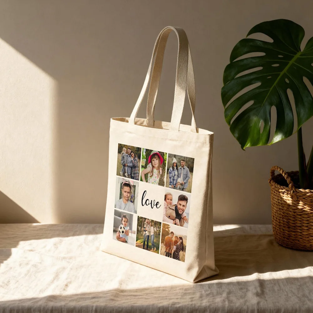 Eco Canvas Tote Bag Custom Family Photo Letter Print Multipurpose Handbag For Household Family Holiday Gathering Gift
Eco Canvas Tote Bag Custom Family Photo Letter Print Multipurpose Handbag For Household Family Holiday Gathering Gift