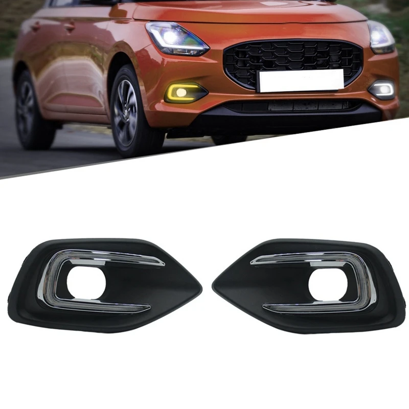 LED Daytime Running Lights For Suzuki Swift 2024 2025 DRL Dynamic Turn Signal Fog Lamps White Yellow Accessories
LED Daytime Running Lights For Suzuki Swift 2024 2025 DRL Dynamic Turn Signal Fog Lamps White Yellow Accessories