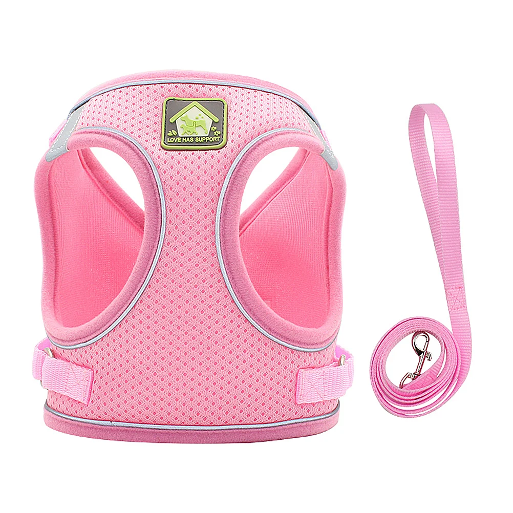 Dog Vest and Leash Set Pet Harnesses Breathable Pet Pulling Strap Reflective Leash Outdoor Chest Straps Accessories (Pink, Size
Dog Vest and Leash Set Pet Harnesses Breathable Pet Pulling Strap Reflective Leash Outdoor Chest Straps Accessories (Pink, Size