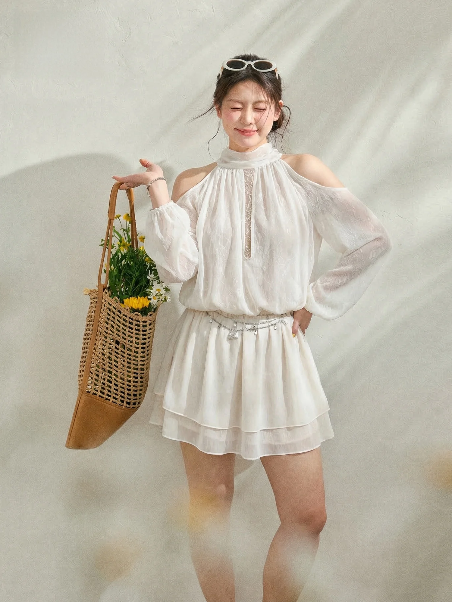 Large Size Women's Dress Zhang Dadu Cake Skirt Set Shoulder Bared Neck Hanging Style Micro Fat Concealing Holiday Style White
Large Size Women's Dress Zhang Dadu Cake Skirt Set Shoulder Bared Neck Hanging Style Micro Fat Concealing Holiday Style White