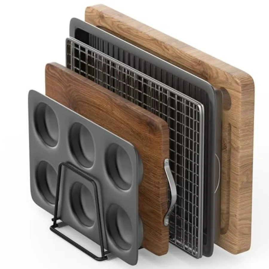 Cutting Board Organizer Kitchen Organizer Rack for Cutting Board, Bakeware, and Cookie Sheet, 5-Slot Heavy-Duty Steel Cookware
Cutting Board Organizer Kitchen Organizer Rack for Cutting Board, Bakeware, and Cookie Sheet, 5-Slot Heavy-Duty Steel Cookware