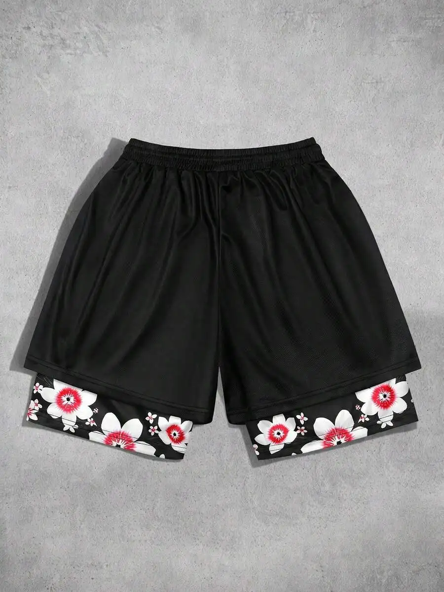 Mens 2-In-1 Floral Print Drawstring Shorts Casual Loose Fit
Mens 2-In-1 Floral Print Drawstring Shorts Casual Loose Fit