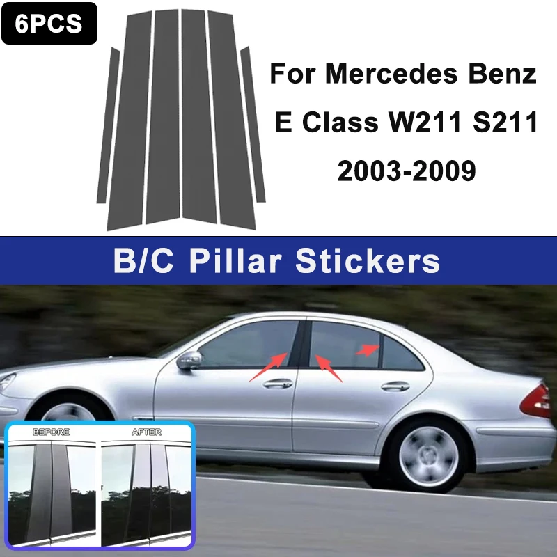 For Benz E Class W211 S211 03-09 Glossy Black PC Material Window Column Car Door Center B C Pillar Post Cover Trim Car Accessory
For Benz E Class W211 S211 03-09 Glossy Black PC Material Window Column Car Door Center B C Pillar Post Cover Trim Car Accessory