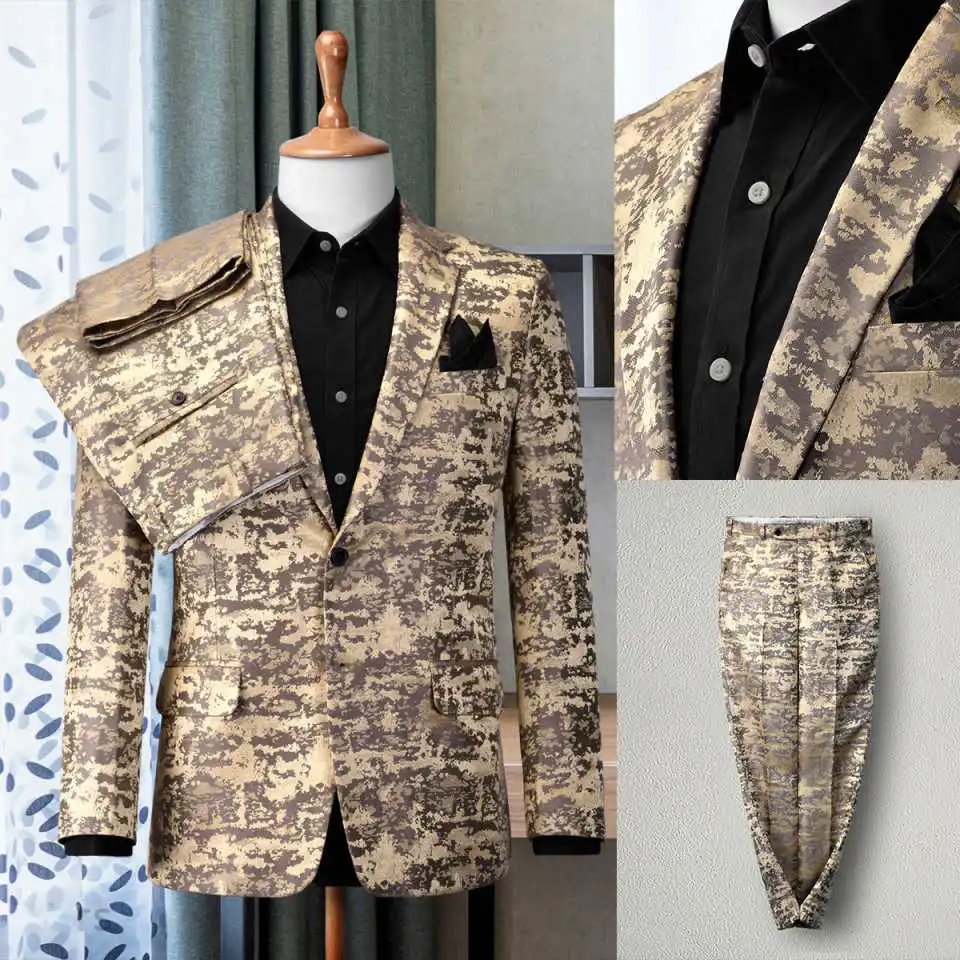 Fashion Men's Suits 2 Pieces Blazer Pants Peaked Lapel Single Breasted Casual Slim Fit Custom Made Plus Size
Fashion Men's Suits 2 Pieces Blazer Pants Peaked Lapel Single Breasted Casual Slim Fit Custom Made Plus Size