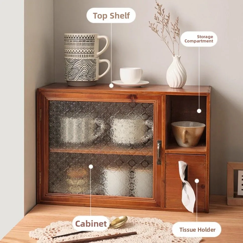 Viral Wooden Tea Set Desktop Storage Box with Tissue Box Retro Double Layer Cup Dustproof Cabinet Rectangular aped Handmade
Viral Wooden Tea Set Desktop Storage Box with Tissue Box Retro Double Layer Cup Dustproof Cabinet Rectangular aped Handmade
