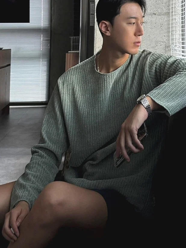 Мужской вязаный свитер American Sle, свободный длинный свек, низкий воротник, ажурная шерстяная основа, текстурированная свободная зимняя одежда...
Мужской вязаный свитер American Sle, свободный длинный свек, низкий воротник, ажурная шерстяная основа, текстурированная свободная зимняя одежда...