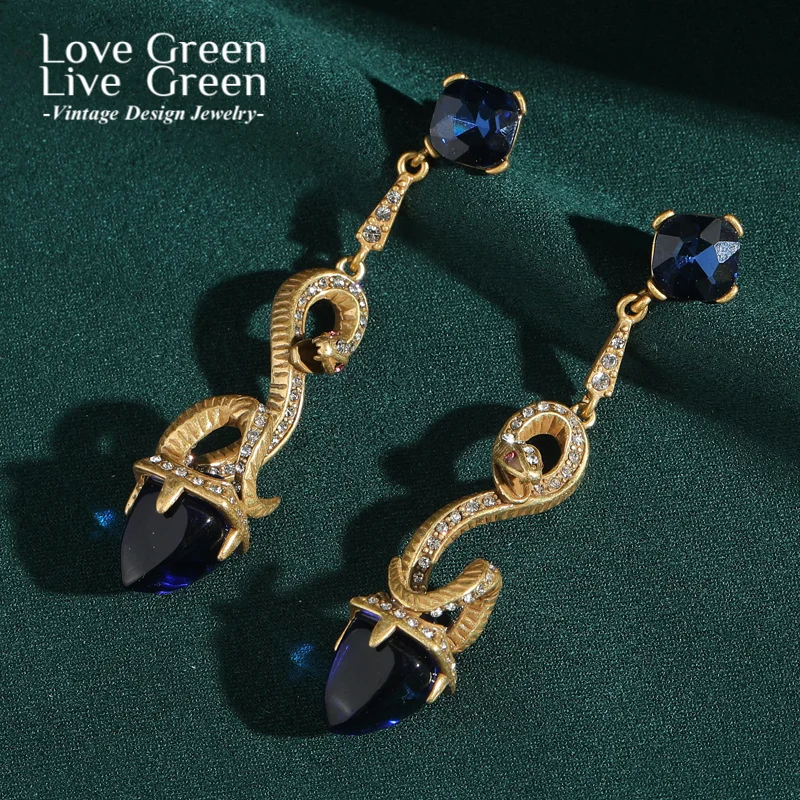 Vintage Long Blue Crystal Drop Earring Gold Color Rhinestone Elegant Luxury Jewelry Quality Designer Gifts For Woman New 2025
Vintage Long Blue Crystal Drop Earring Gold Color Rhinestone Elegant Luxury Jewelry Quality Designer Gifts For Woman New 2025
