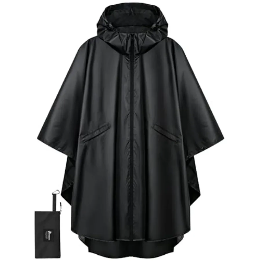 PTEROMY Hooded Rain Poncho for Adult with Pocket and Zipper, Waterproof Lightweight Raincoat for Men and Women
PTEROMY Hooded Rain Poncho for Adult with Pocket and Zipper, Waterproof Lightweight Raincoat for Men and Women
