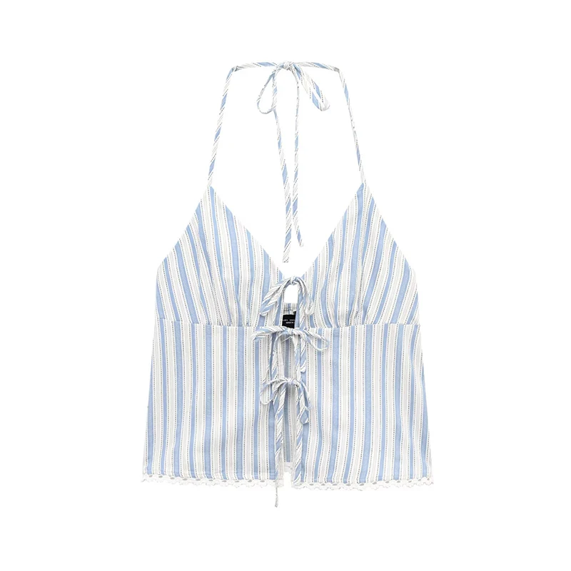 RAFZNB Striped Short Tops For Women Fashion Sexy Backless Sleeveless Tops Summer Female Camis
RAFZNB Striped Short Tops For Women Fashion Sexy Backless Sleeveless Tops Summer Female Camis
