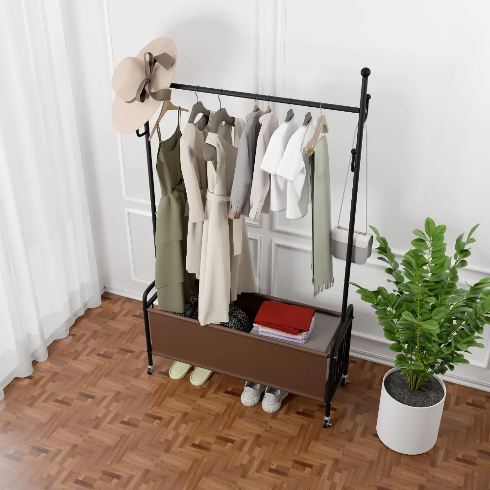 1pc, Clothes Rack with Wheels, Rolling Clothing Rack for Hanging Clothes, Heavy Duty Clothes Organizer Shelf for Hanging Clothe
1pc, Clothes Rack with Wheels, Rolling Clothing Rack for Hanging Clothes, Heavy Duty Clothes Organizer Shelf for Hanging Clothe