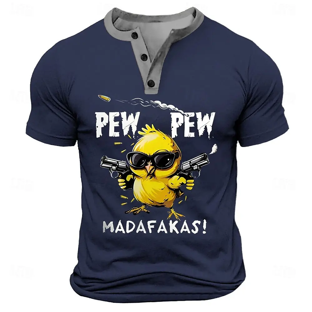 Funny 3D Printed Cute Graphic Men's Henley T-Shirt Cool Chicken Pattern Daily Casual Short Sleeve Tees Personality Creative Tops
Funny 3D Printed Cute Graphic Men's Henley T-Shirt Cool Chicken Pattern Daily Casual Short Sleeve Tees Personality Creative Tops