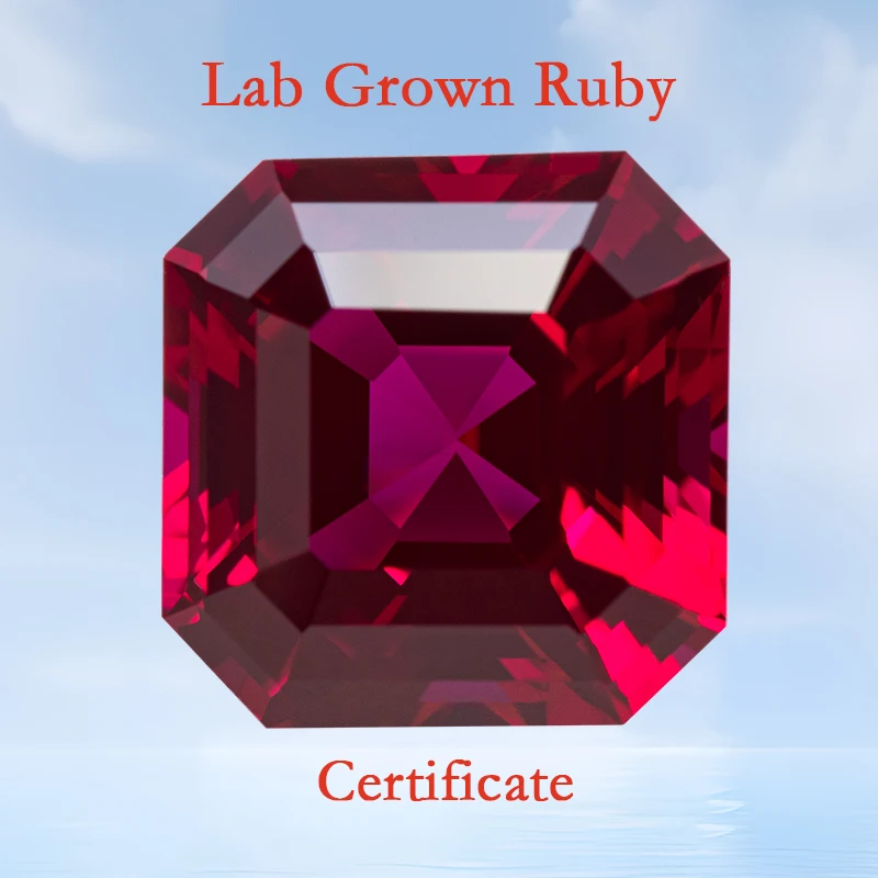 Lab Grown Ruby Asscher Shape Red Color VVS1 Gemstone Charms Beads DIY for Jewelry Making Material Selectable AGL Certificate
Lab Grown Ruby Asscher Shape Red Color VVS1 Gemstone Charms Beads DIY for Jewelry Making Material Selectable AGL Certificate