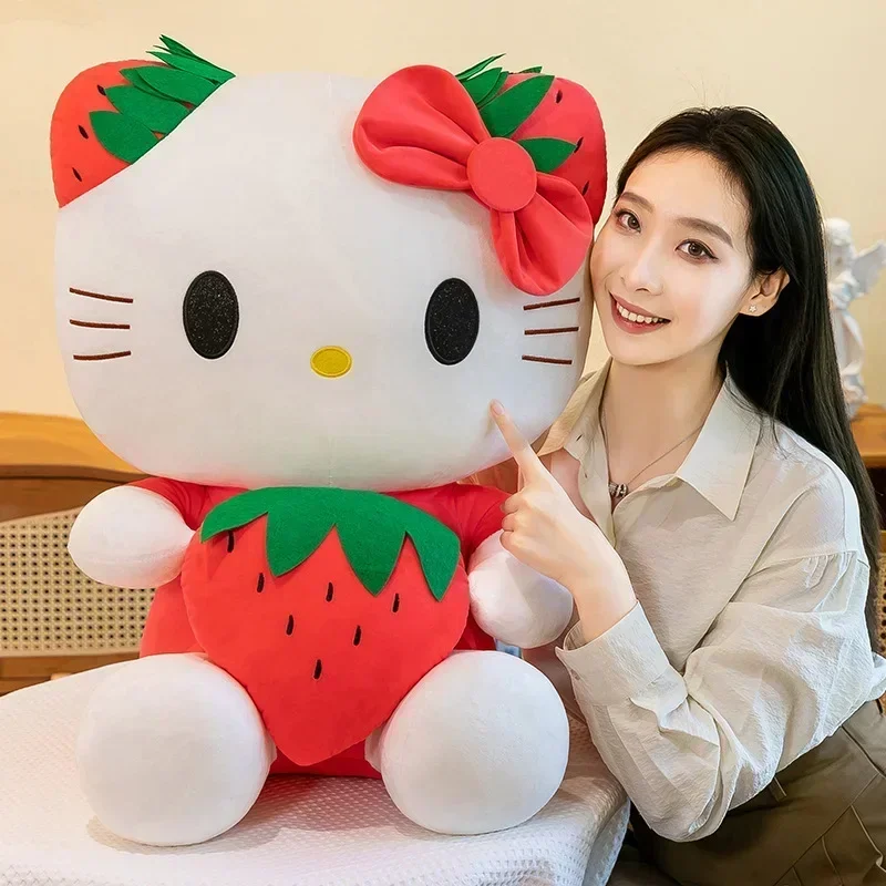 Sanrio 55 см Kawaii клубника Hello Kitty плюшевая игрушка мультяшная мягкая кукла Декор для комнаты для девочек подушка для сна детский подарок на день рождения
Sanrio 55 см Kawaii клубника Hello Kitty плюшевая игрушка мультяшная мягкая кукла Декор для комнаты для девочек подушка для сна детский подарок на день рождения