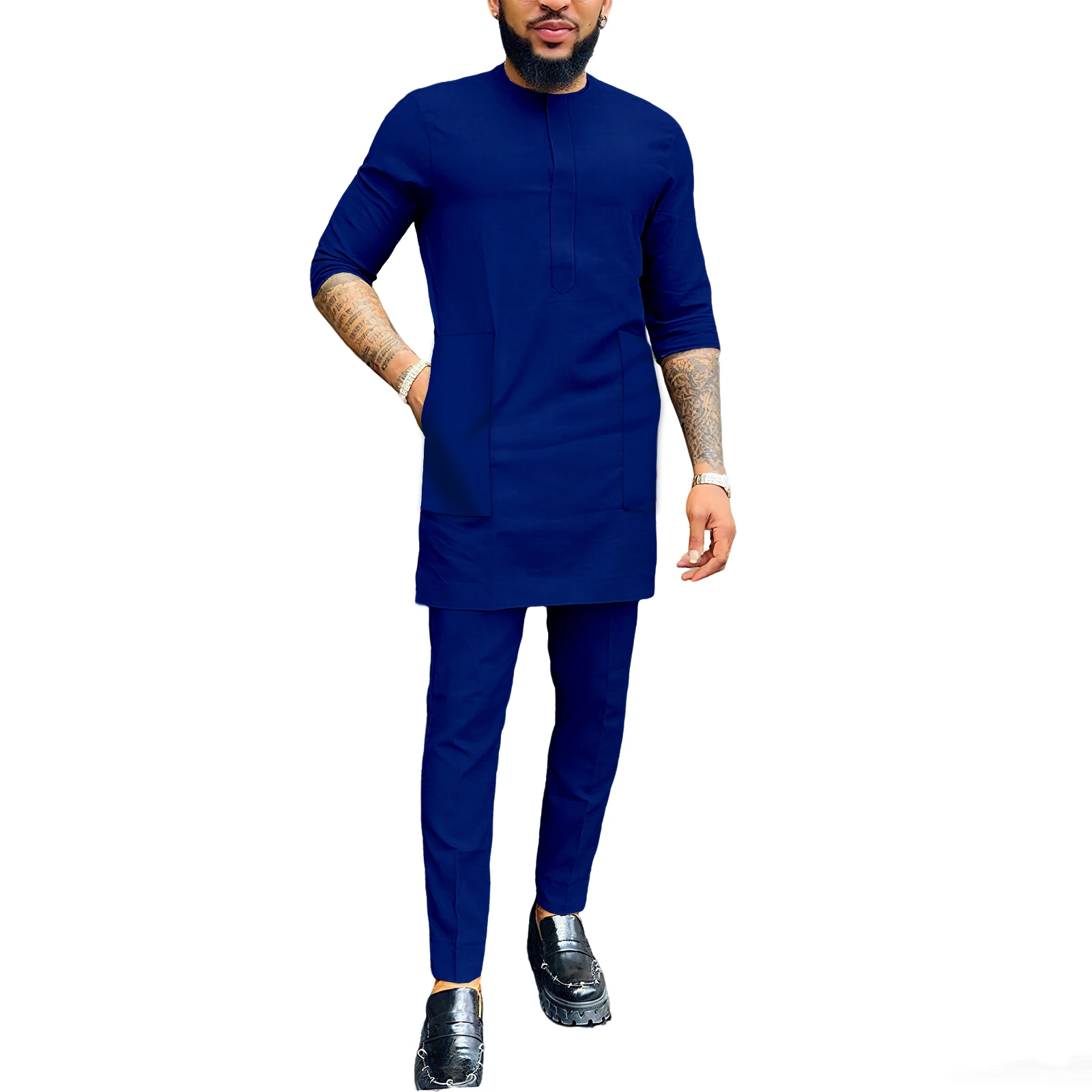 African Suits for Men Dashiki Short Sleeve Top Shirts and Pants 2 Piece Outfits Sets Traditional Clothing Attire
African Suits for Men Dashiki Short Sleeve Top Shirts and Pants 2 Piece Outfits Sets Traditional Clothing Attire