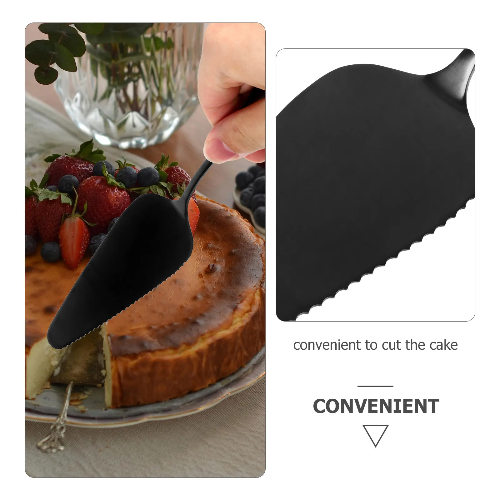 Black Stainless Steel Cake Shovel Serrated Baking Tool Easy Wash Clean Mirror Finish Ergonomic Design for Kitchen Pizza Cheese
Black Stainless Steel Cake Shovel Serrated Baking Tool Easy Wash Clean Mirror Finish Ergonomic Design for Kitchen Pizza Cheese