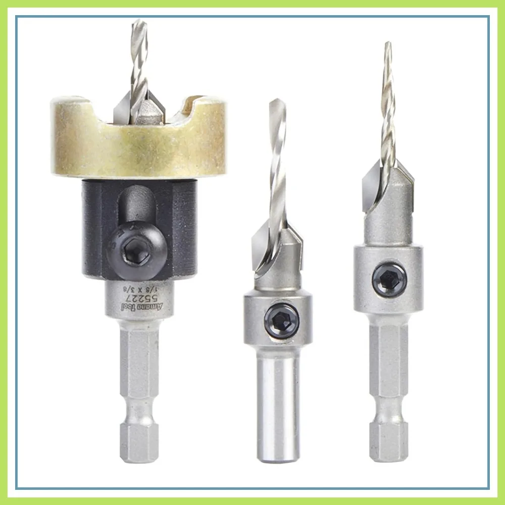 Carbide Tipped Countersink Drill Bit Set, Ball Bearing, 3-Pc, AMS-621
Carbide Tipped Countersink Drill Bit Set, Ball Bearing, 3-Pc, AMS-621