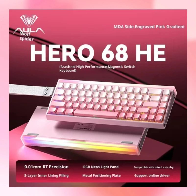 Tarantula Hero 68, механическая клавиатура с магнитной осью, киберспортивная игра, Fps, офисная, универсальная проводная, высокопроизводительная, подарки для мальчиков
Tarantula Hero 68, механическая клавиатура с магнитной осью, киберспортивная игра, Fps, офисная, универсальная проводная, высокопроизводительная, подарки для мальчиков