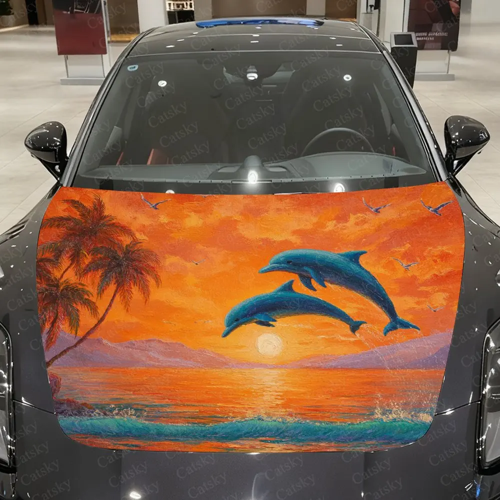 Прочная наклейка на автомобильный чехол из ПВХ «Закат Дельфин», стильный дизайн, подходит для большинства автомобилей, защитная пленка на капот двигателя в подарок, автомобиль C
Прочная наклейка на автомобильный чехол из ПВХ «Закат Дельфин», стильный дизайн, подходит для большинства автомобилей, защитная пленка на капот двигателя в подарок, автомобиль C