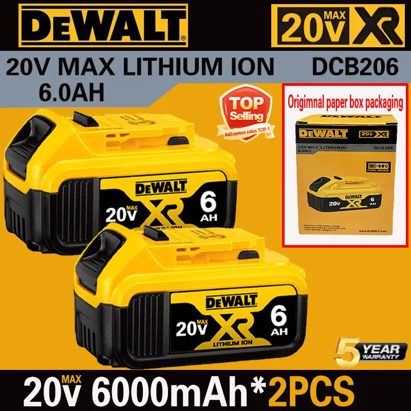 Original DEWALT DCB184G 20V Battery, 6AH Rechargeable Lithium-ion Battery DEWALT Charger DCB115, DCB118 DEWALT 20V Tool Battery
Original DEWALT DCB184G 20V Battery, 6AH Rechargeable Lithium-ion Battery DEWALT Charger DCB115, DCB118 DEWALT 20V Tool Battery