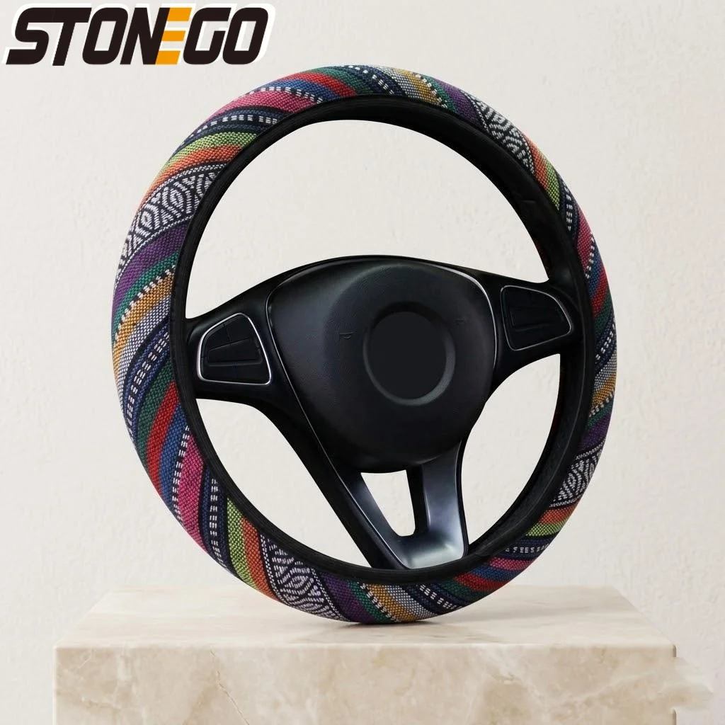 Linen Ethnic Style Anti Slip Elastic Steering Wheel Cover Car Interior Accessories Fit All Models
Linen Ethnic Style Anti Slip Elastic Steering Wheel Cover Car Interior Accessories Fit All Models